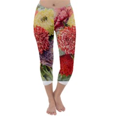 Flowers 1776541 1920 Capri Winter Leggings  by vintage2030