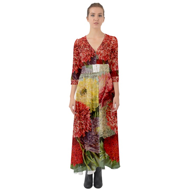 Flowers 1776541 1920 Button Up Boho Maxi Dress