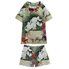 Flowers 1776617 1920 Kids  Swim Tee And Shorts Set