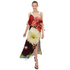 Flowers 1776585 1920 Maxi Chiffon Cover Up Dress by vintage2030