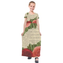 Flowers 1776422 1920 Kids  Short Sleeve Maxi Dress