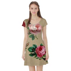 Flower 1770189 1920 Short Sleeve Skater Dress by vintage2030