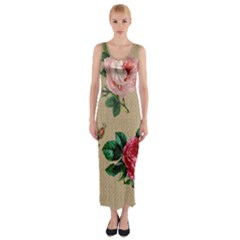 Flower 1770189 1920 Fitted Maxi Dress by vintage2030