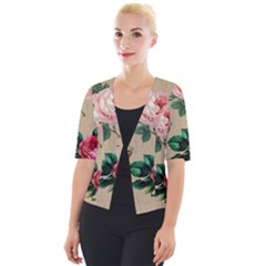 Flower 1770189 1920 Cropped Button Cardigan by vintage2030