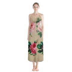 Flower 1770189 1920 Button Up Chiffon Maxi Dress by vintage2030