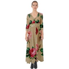 Flower 1770189 1920 Button Up Boho Maxi Dress by vintage2030