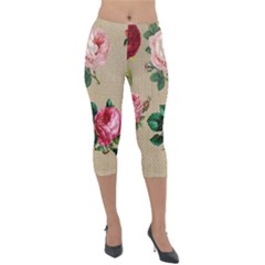 Flower 1770189 1920 Lightweight Velour Capri Leggings 