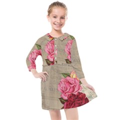 Flower 1646069 1920 Kids  Quarter Sleeve Shirt Dress by vintage2030