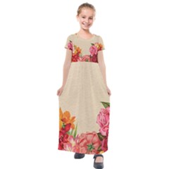 Flower 1646035 1920 Kids  Short Sleeve Maxi Dress by vintage2030