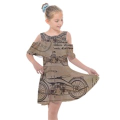 Motorcycle 1515873 1280 Kids  Shoulder Cutout Chiffon Dress