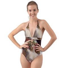 Vintage 1501594 1920 Halter Cut-out One Piece Swimsuit by vintage2030