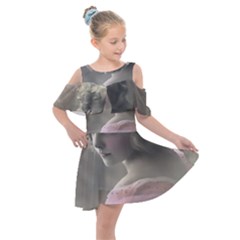 Vintage 1501529 1920 Kids  Shoulder Cutout Chiffon Dress