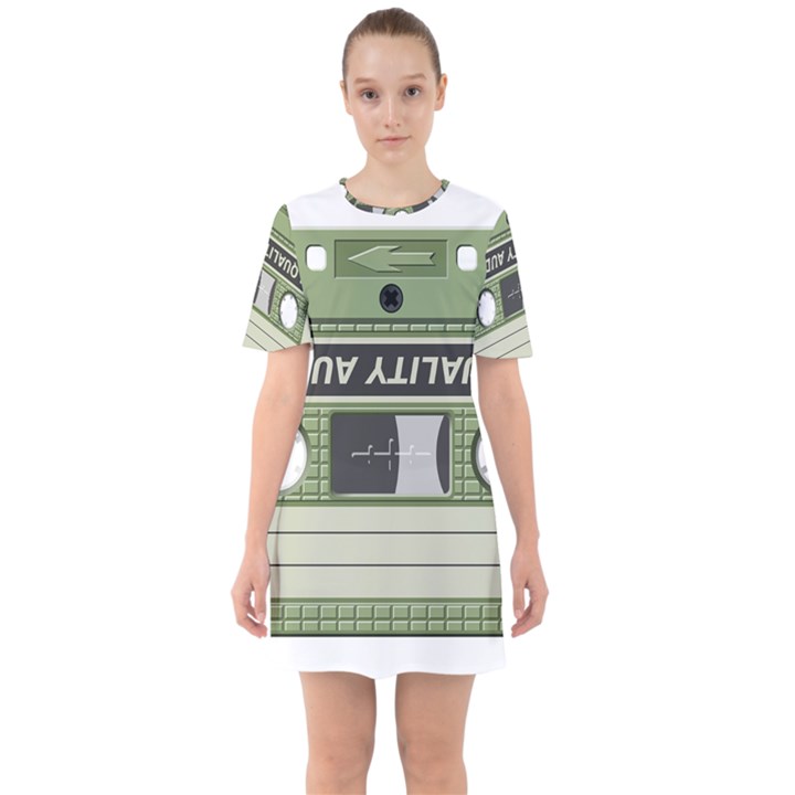 Cassette 40267 1280 Sixties Short Sleeve Mini Dress