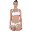 Wavy Line Design Criss Cross Bikini Set View1