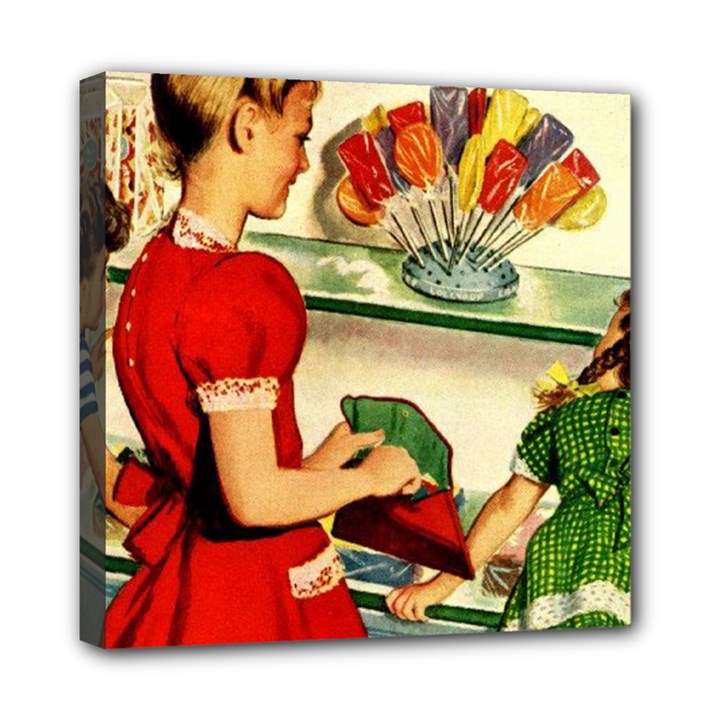 Retro Childrean Mini Canvas 8  x 8  (Stretched)