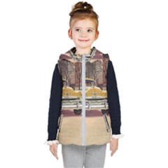 Retro Cars Kid s Hooded Puffer Vest by vintage2030