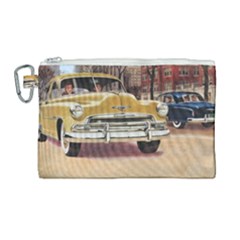 Retro Cars Canvas Cosmetic Bag (large) by vintage2030