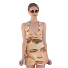 Retro Boy Halter Dress Swimsuit  by vintage2030