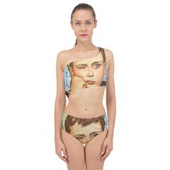 Retro Boy Spliced Up Two Piece Swimsuit