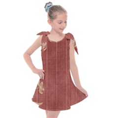 Floral Mauve Kids  Tie Up Tunic Dress