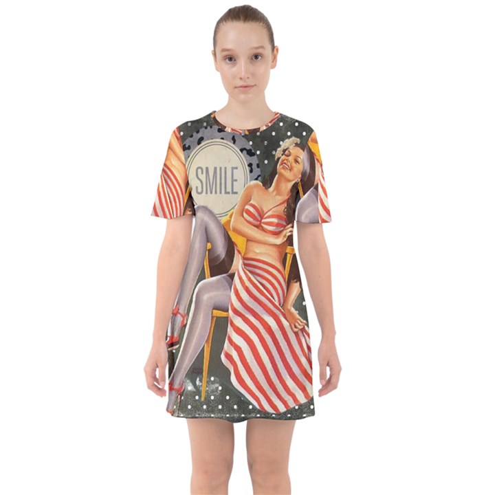 Retro 1410650 1920 Sixties Short Sleeve Mini Dress