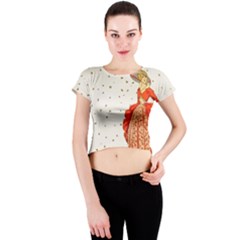 Background 1426676 1920 Crew Neck Crop Top by vintage2030