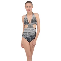 Vintage 1326261 1920 Halter Front Plunge Swimsuit