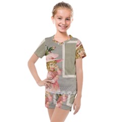 Background 1229025 1920 Kids  Mesh Tee And Shorts Set