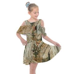 Vintage 1229015 1920 Kids  Shoulder Cutout Chiffon Dress