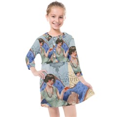 Vintage 1254696 1920 Kids  Quarter Sleeve Shirt Dress by vintage2030