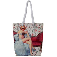 Retro 1265777 1920 Full Print Rope Handle Tote (small) by vintage2030