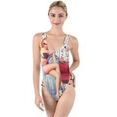 Retro 1265777 1920 High Leg Strappy Swimsuit