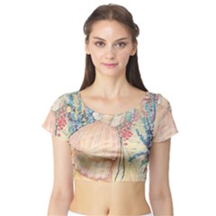 Vintage 1203864 1280 Short Sleeve Crop Top by vintage2030