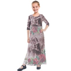 Vintage 1181680 1920 Kids  Quarter Sleeve Maxi Dress