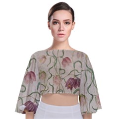 Vintage 1181683 1280 Tie Back Butterfly Sleeve Chiffon Top by vintage2030