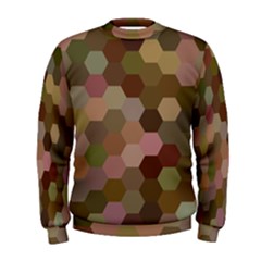 Brown Background Layout Polygon Men s Sweatshirt by Sapixe