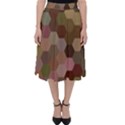 Brown Background Layout Polygon Classic Midi Skirt View1