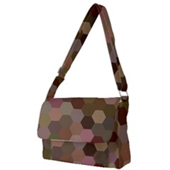 Brown Background Layout Polygon Full Print Messenger Bag by Sapixe