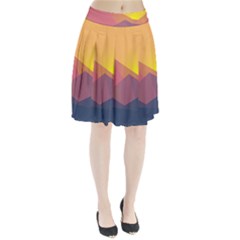 Image Sunset Landscape Graphics Pleated Skirt by Sapixe