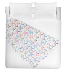 Heart Colorful Transparent Religion Duvet Cover (queen Size) by Sapixe