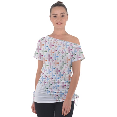 Heart Colorful Transparent Religion Tie-up Tee by Sapixe