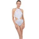 Heart Colorful Transparent Religion Halter Side Cut Swimsuit View1