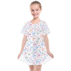 Heart Colorful Transparent Religion Kids  Smock Dress by Sapixe