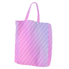 Diagonal Pink Stripe Gradient Giant Grocery Tote by Sapixe