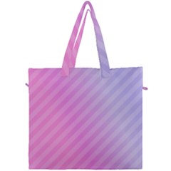 Diagonal Pink Stripe Gradient Canvas Travel Bag by Sapixe