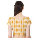 Argyle Pattern Seamless Design Short Sleeve Crop Top View2