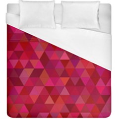 Maroon Dark Red Triangle Mosaic Duvet Cover (king Size)