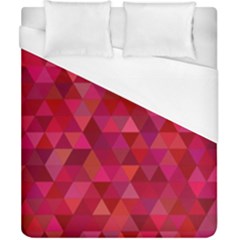 Maroon Dark Red Triangle Mosaic Duvet Cover (california King Size) by Sapixe