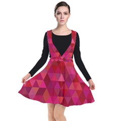 Maroon Dark Red Triangle Mosaic Other Dresses