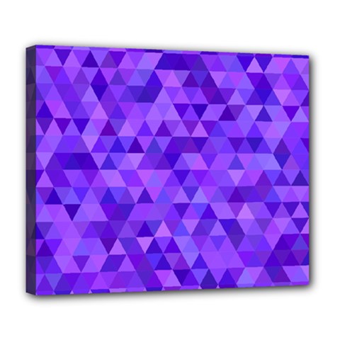 Purple Triangle Purple Background Deluxe Canvas 24  X 20  (stretched) by Sapixe